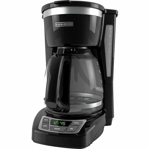 Black Decker coffee maker with digital display