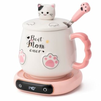 Best Mom Ever Coffee Mug Warmer & Mug Set